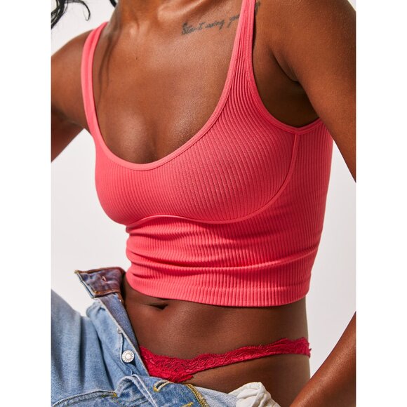 NWT FREE PEOPLE Meg Seamless Crop in Paradise Blossom - Picture 3 of 5